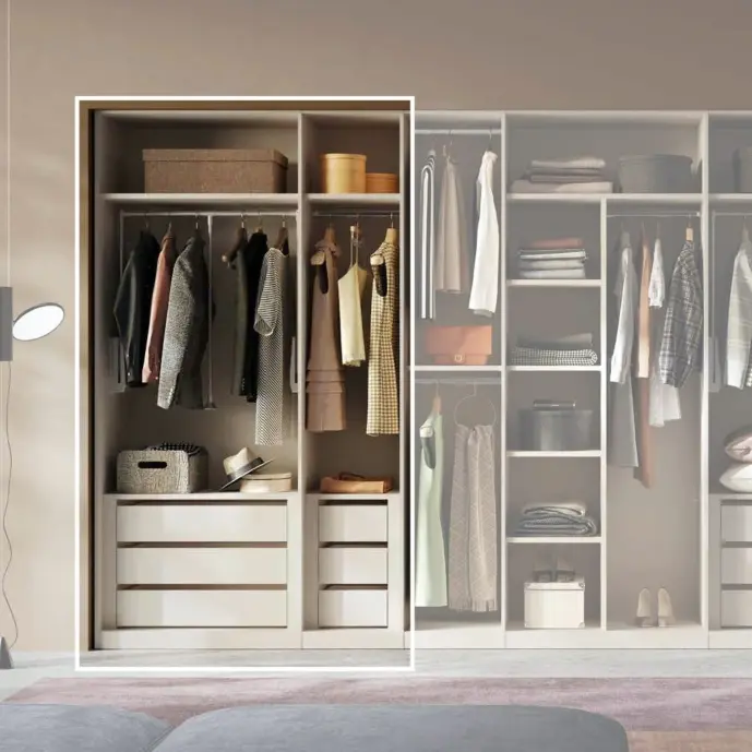 cabina con cassettiere