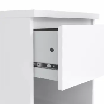 comodino bianco lucido