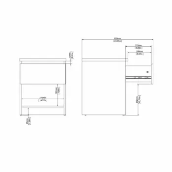 comodino bianco lucido