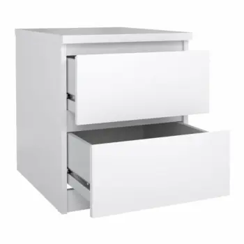 comodino bianco lucido 