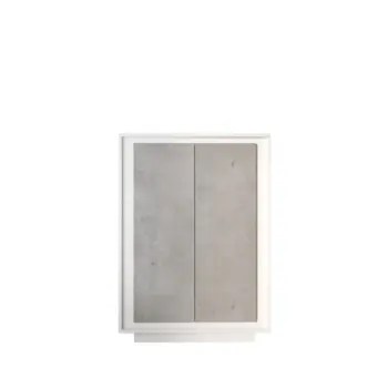 madia moderna alta bianca e beton
