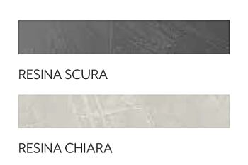 Comò moderno, finitura grigio resina chiaro e grigio resina scuro, made in Italy