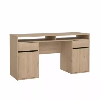 scrivania con alzata  color rovere